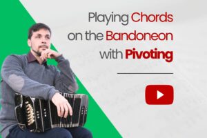 Featured Image for the article "Playing Chords on the Bandoneon with Pivoting" where I discuss about a strategy to play a sequence of chords on the bandoneon and one or more notes are mantained between one chord and the next one.