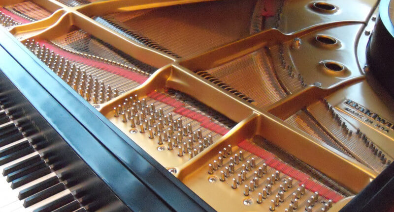 Image of a piano - internal detail.